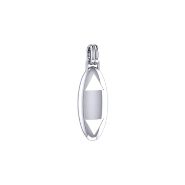 Louvre Triangle Sterling Silver Pendant TPD484